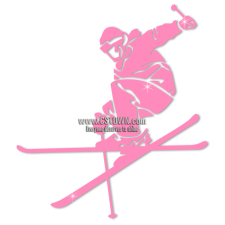 Glow In The Dark Skiing Sports Heat Transfer